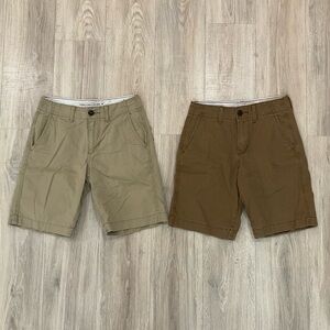American eagle Men's Tan and Brown Khaki Shorts